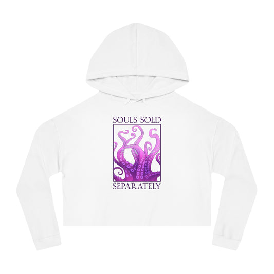 SOULS SOLD SEPARATELY OCTOPUS WOMEN’S CROPPED HOODED SWEATSHIRT