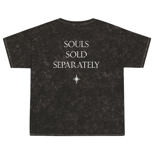 SOULS SOLD SEPARATELY BLACK UNISEX MINERAL WASH T-SHIRT