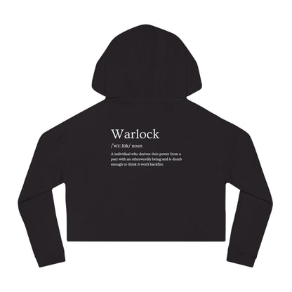 WARLOCK WOMEN’S CROPPED HOODED SWEATSHIRT