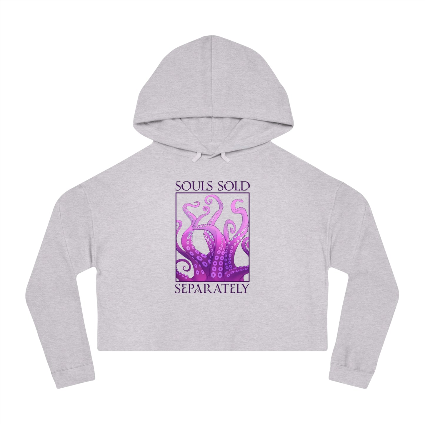 SOULS SOLD SEPARATELY OCTOPUS WOMEN’S CROPPED HOODED SWEATSHIRT