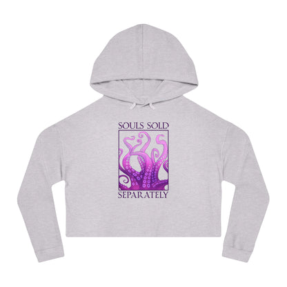 SOULS SOLD SEPARATELY OCTOPUS WOMEN’S CROPPED HOODED SWEATSHIRT